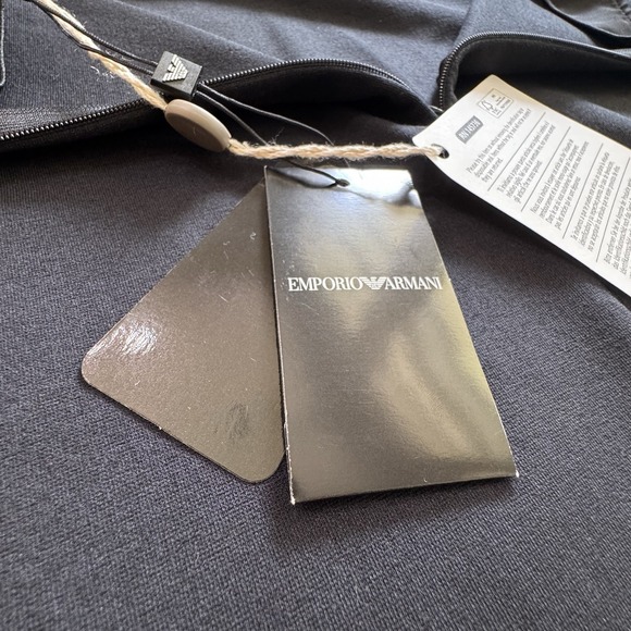 Emporio Armani Jersey Stretch Midi Pencil Skirt Size 2 Black Below Knee - Picture 9 of 16